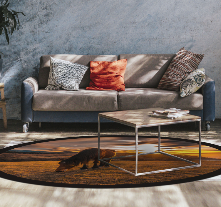 Majestátní kůň jíst Zvířecí vinylový koberec - TenStickers