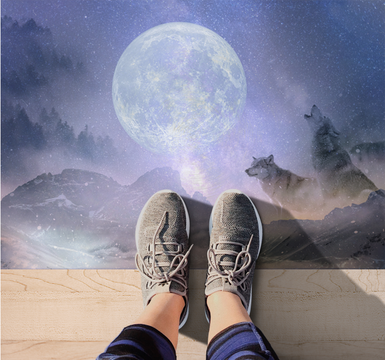 Majestátní měsíční svit Přírodní vinylový koberec - TenStickers