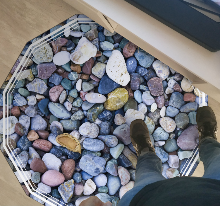 Malé kamínky květinový koberec - TenStickers