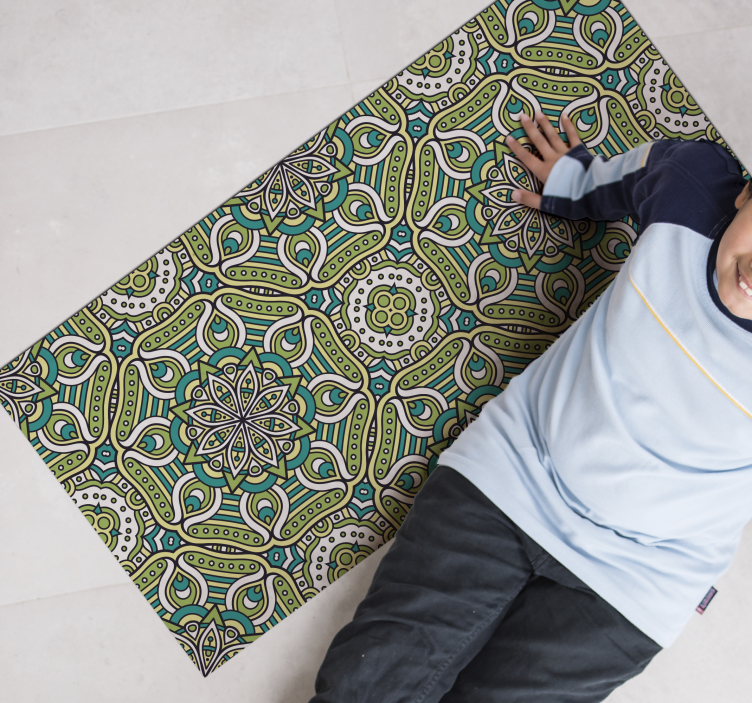 Mandala vzorovaná Mandala vinylový koberec - TenStickers