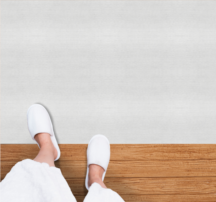 Měkká bílá textura Koupelnový vinylový koberec - TenStickers