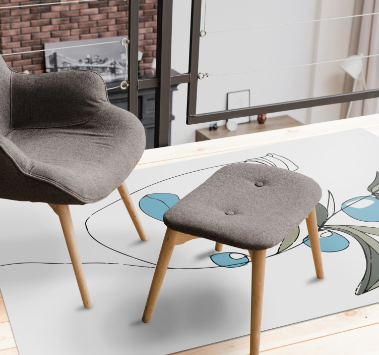 Minimalistický obličejový náčrt koberečku - TenStickers