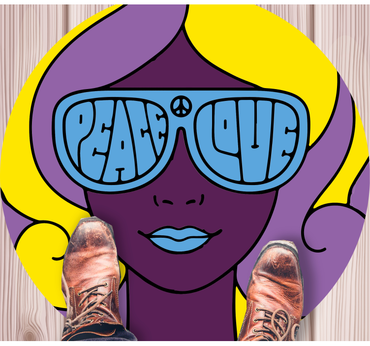 Ikona míru a lásky Vinylový koberec pro teenagery - TenStickers