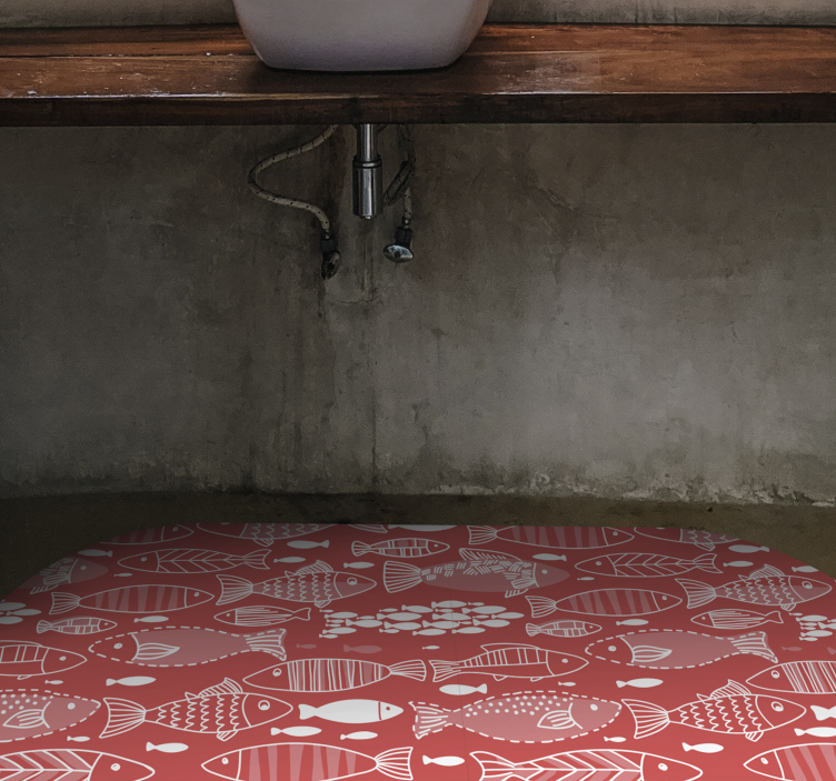 Mnoho ryb pod mořskými zvířaty vinyl koberec - TenStickers