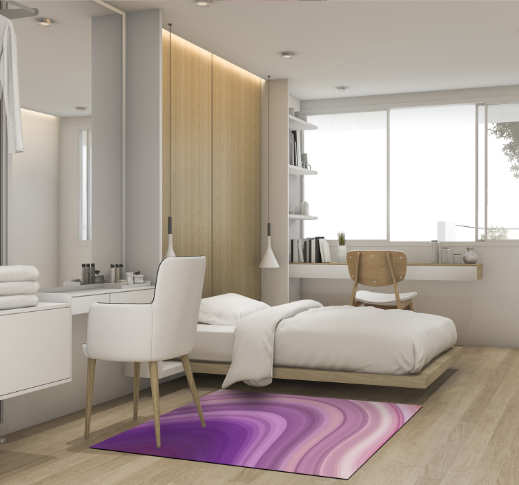 Moderní abstraktní fialové pvc koberec - TenStickers