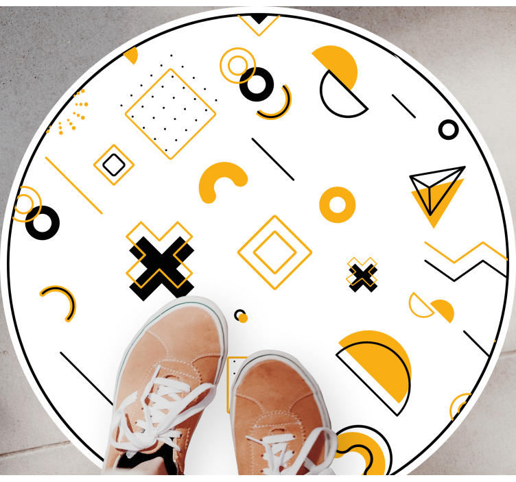 Moderní matematické tvary Geometrický vinylový koberec - TenStickers