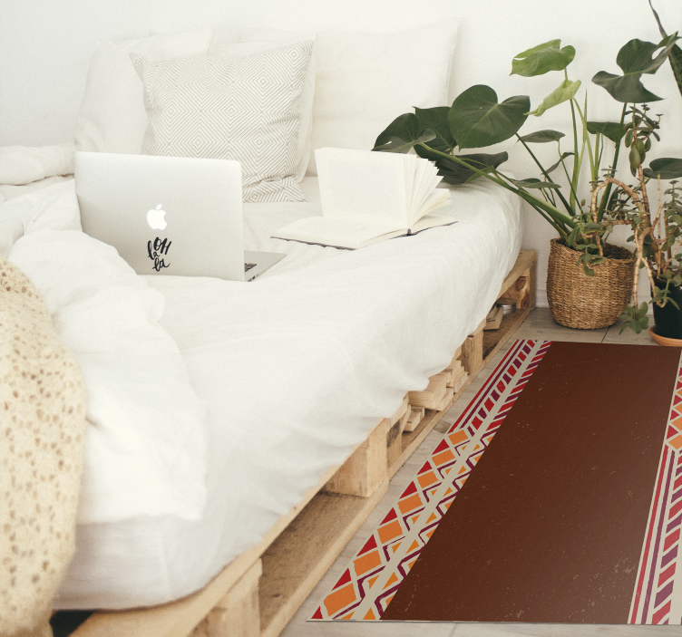 Moderní hnědý okraj moderní koberec - TenStickers