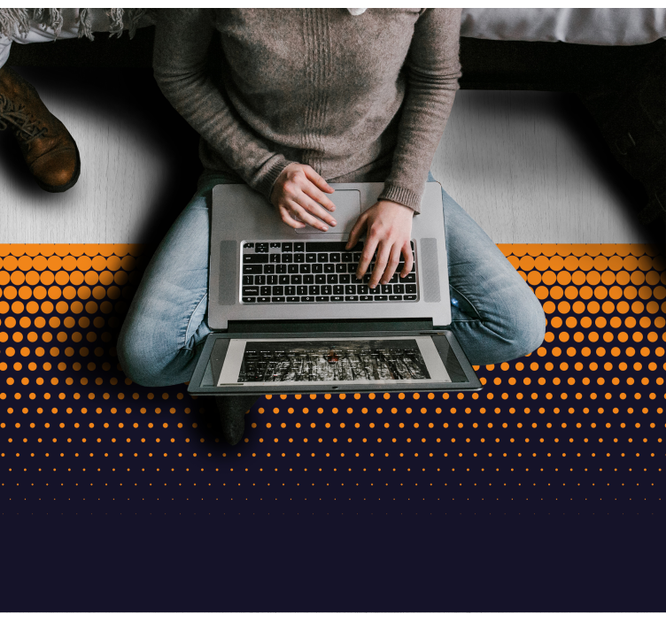 Modrá a žlutá barva přechodu moderní koberec - TenStickers