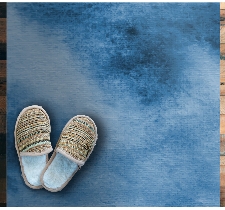 Modrý gradientní styl Koupelnový vinylový koberec - TenStickers