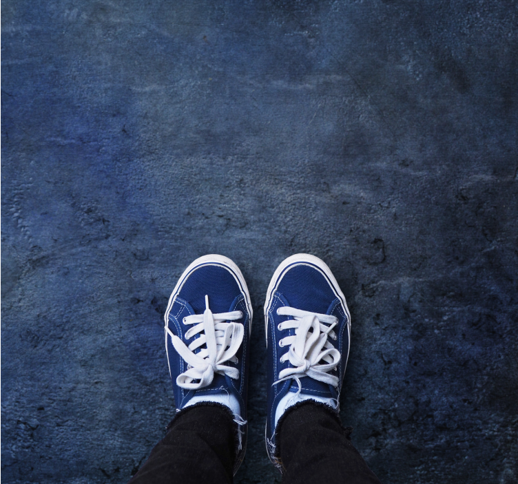 Modrý betonový koberec v průmyslovém stylu - TenStickers