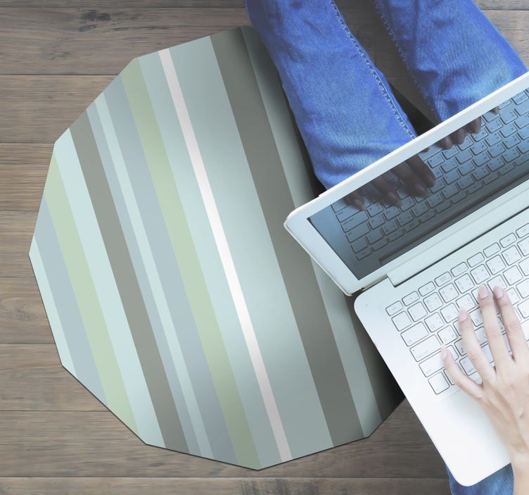 Báječný polygonální modrý nordický styl vinylový koberec - TenStickers