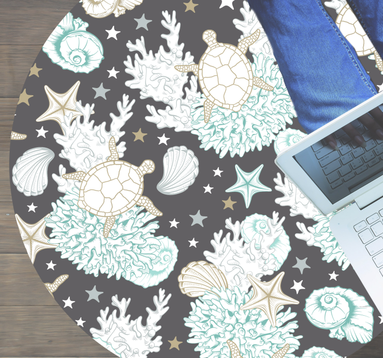 Mořský motiv Zvířecí vinylový koberec - TenStickers