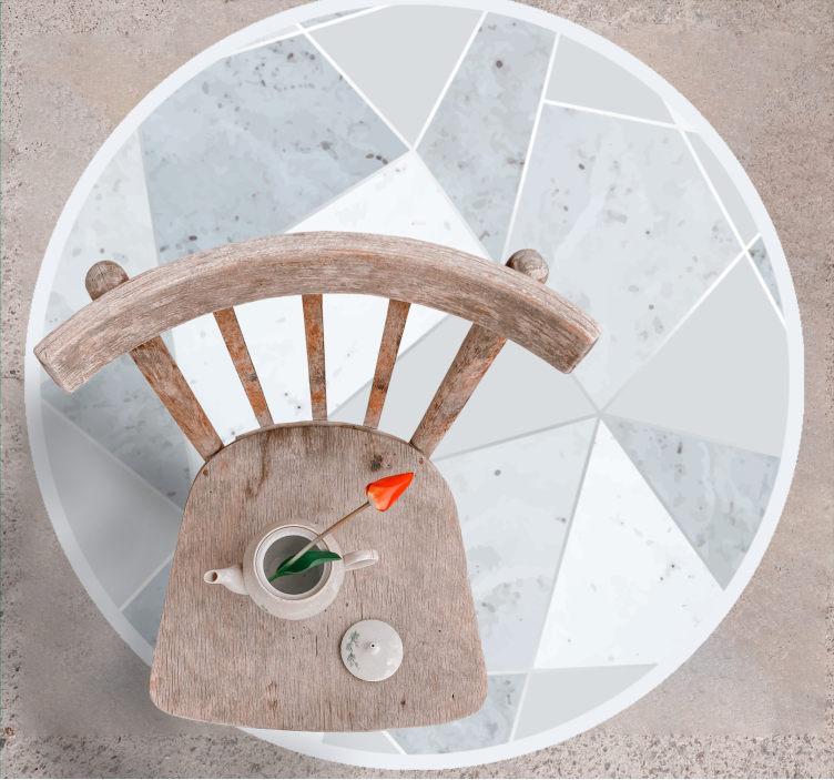 Mramorový geometrický vzorovaný Mramorový vinylový koberec - TenStickers