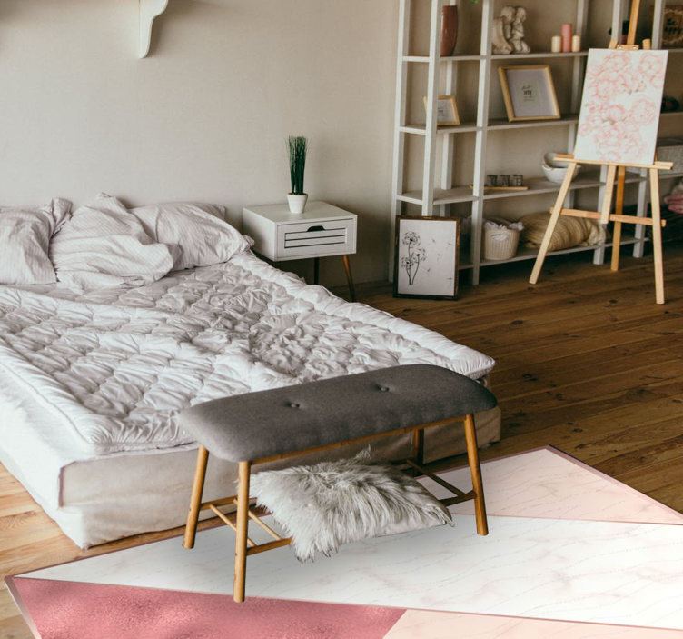 Mramorové trojúhelníky severský vinylový koberec - TenStickers