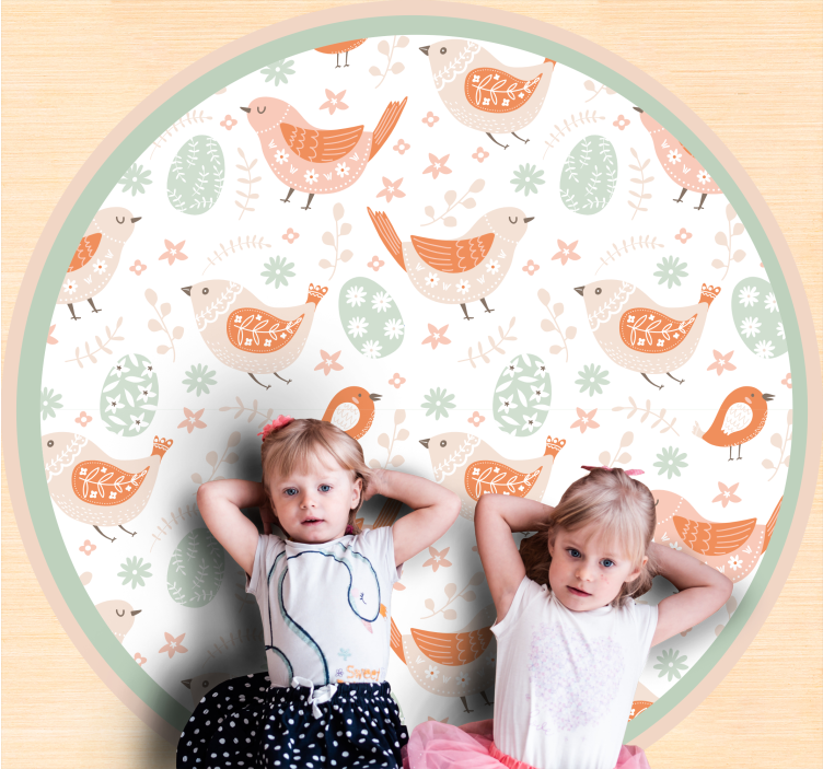 Nádherné ptačí motivy Přírodní vinylový koberec - TenStickers