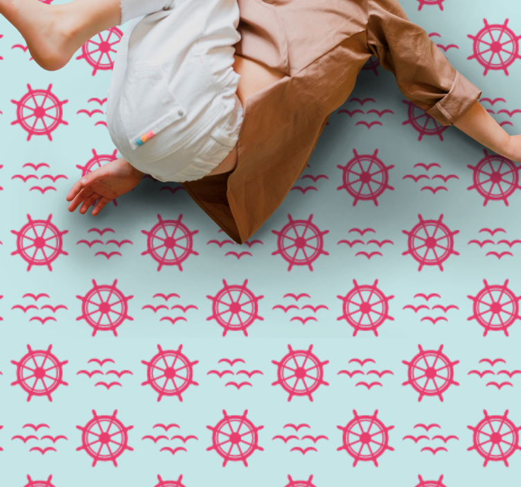 Námořní volanty Ostatní Vinylový koberec - TenStickers