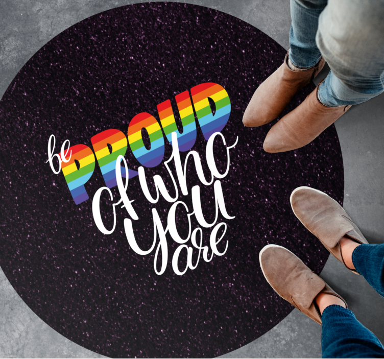 Návrh hrdé zprávy Vinylový koberec s frázemi - TenStickers