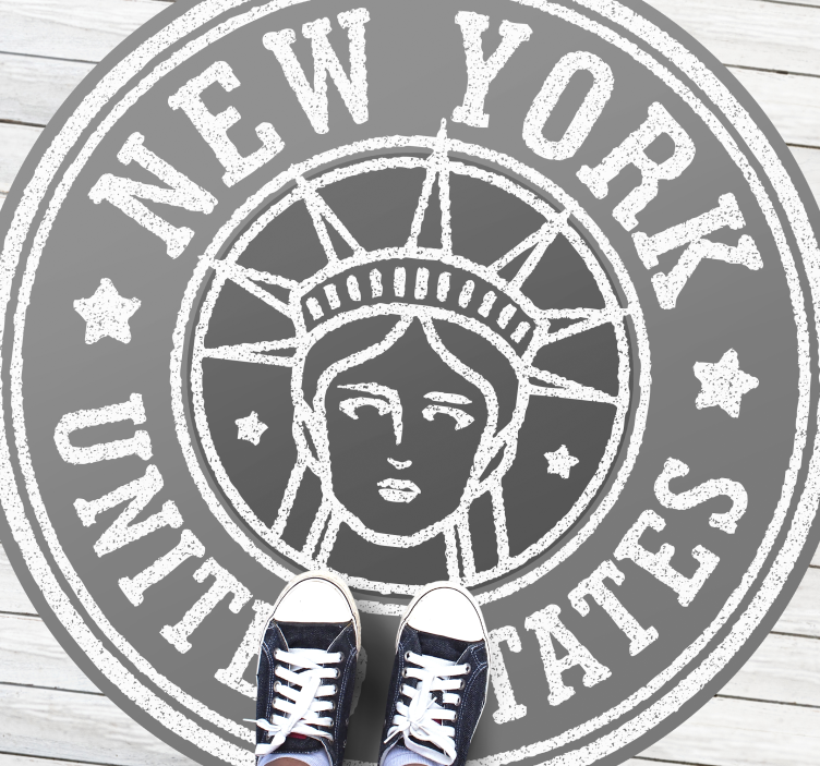 New york razítko vintage koberec - TenStickers