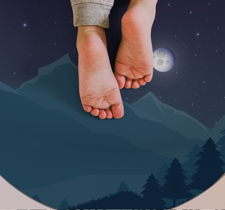 Noční obloha přírodní vinylový koberec - TenStickers