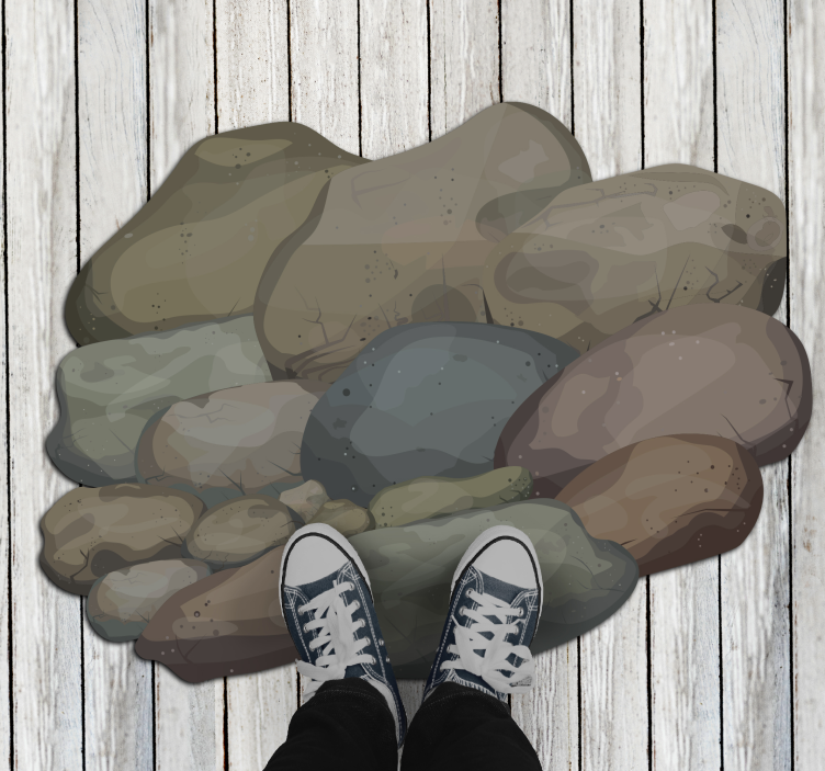 Oblázková ilustrace Vinylový koberec s efektem kamene - TenStickers