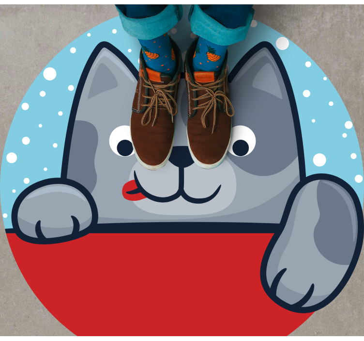 Okouzlující kočka ilustrace Zvířecí vinylový koberec - TenStickers