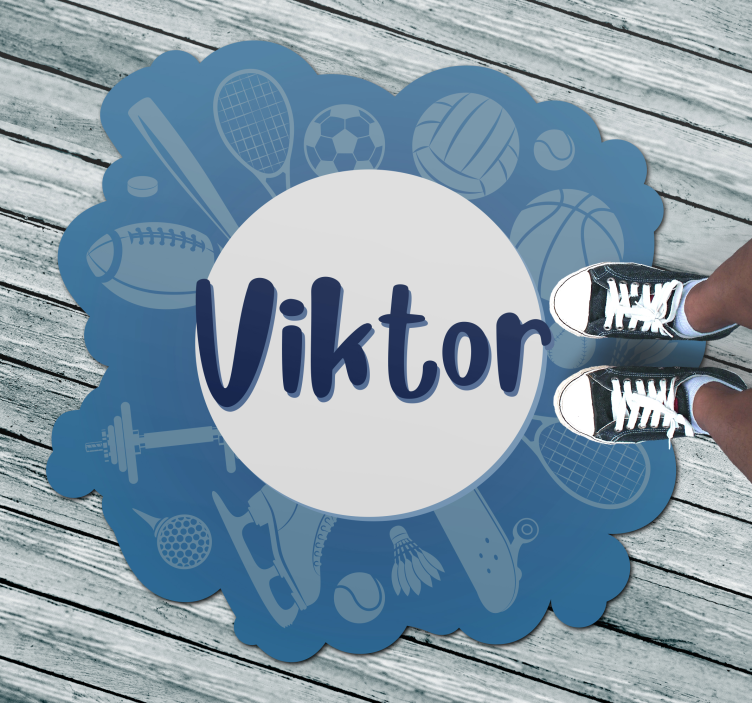 Osobní sportovní znak Vinylový koberec se jmény - TenStickers