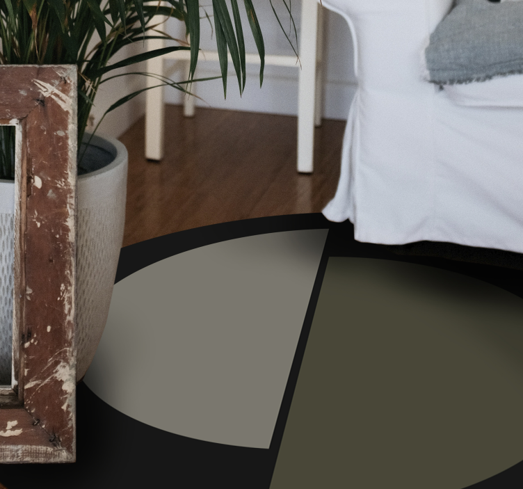 Oválný zelený vinylový koberec v severském stylu - TenStickers