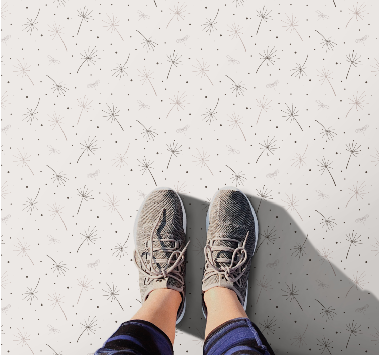 Pampeliška vzor Vinylový koberec s květinami a rostlinami - TenStickers