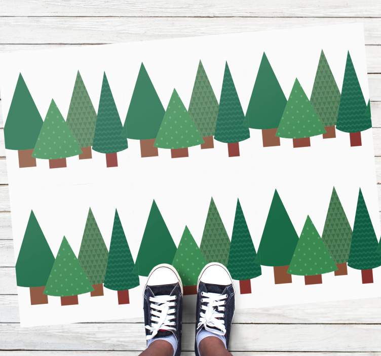 Patchwork vánoční stromeček vzor vintage koberec - TenStickers