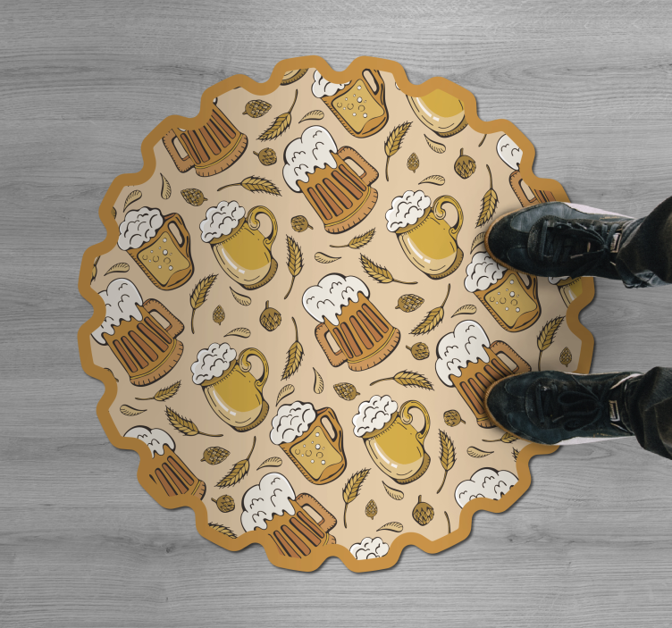 Pivo moderní koberec vinylový koberec - TenStickers