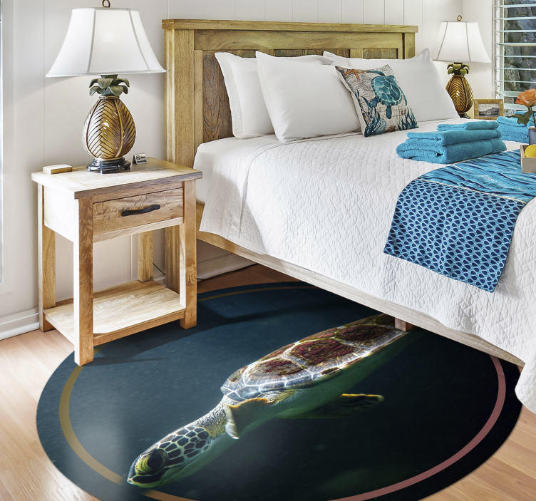 Plavání želva zvíře vinyl koberec - TenStickers