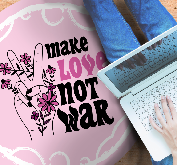 Poselství pokojné lásky Vinylový koberec s frázemi - TenStickers