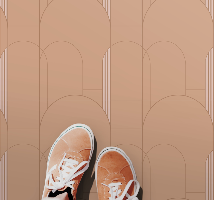 Povrch obloukového vzoru Pruhovaný vinylový koberec - TenStickers