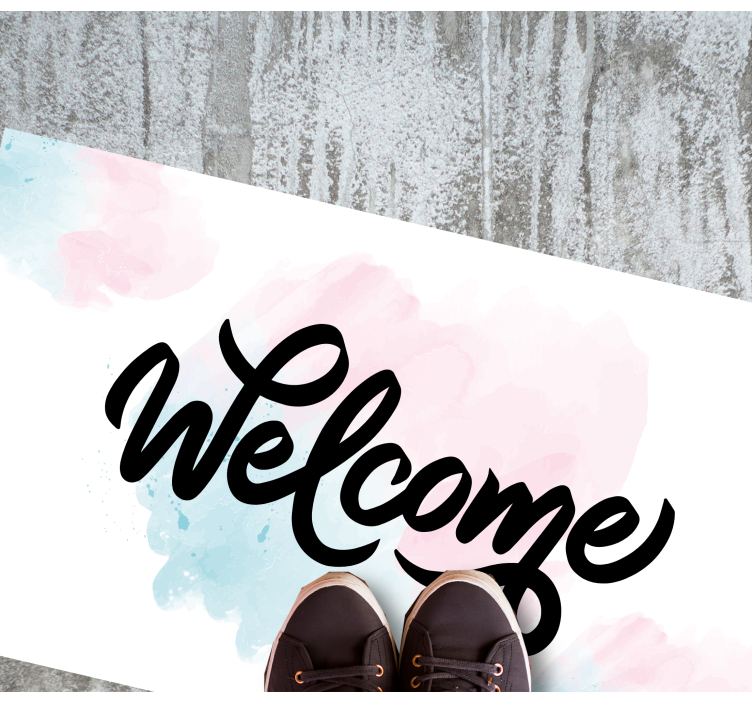 Akvarel vítejte Vinylový koberec ve vstupní hale - TenStickers