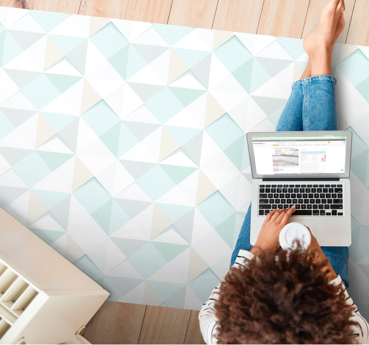 Překrytí geometrickým vzorem Geometrický vinylový koberec - TenStickers