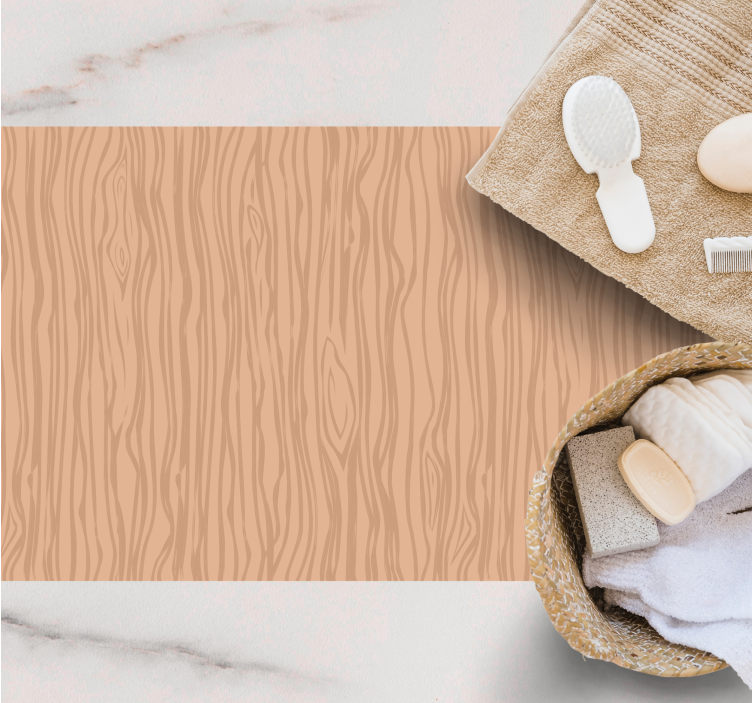 Přírodní textura vinylový koberec s efektem dřeva - TenStickers