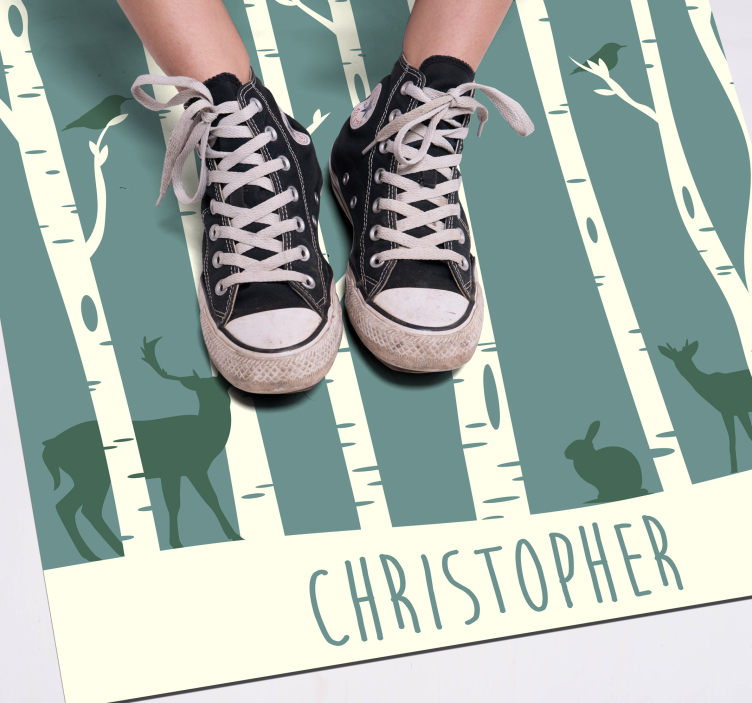 Přizpůsobený vinylový koberec pro lesní zvířata - TenStickers