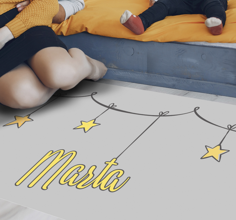 Přizpůsobené hvězdné Vinylový koberec se jmény - TenStickers