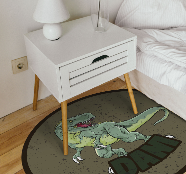 Přizpůsobený dinosaurus Vinylový koberec se jmény - TenStickers