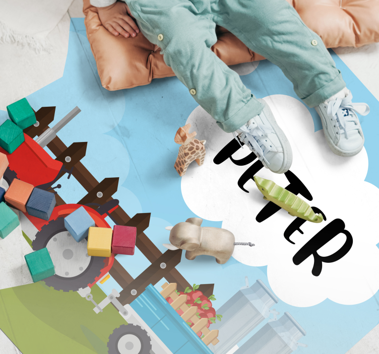 Přizpůsobitelná farma Vinylový koberec se jmény - TenStickers