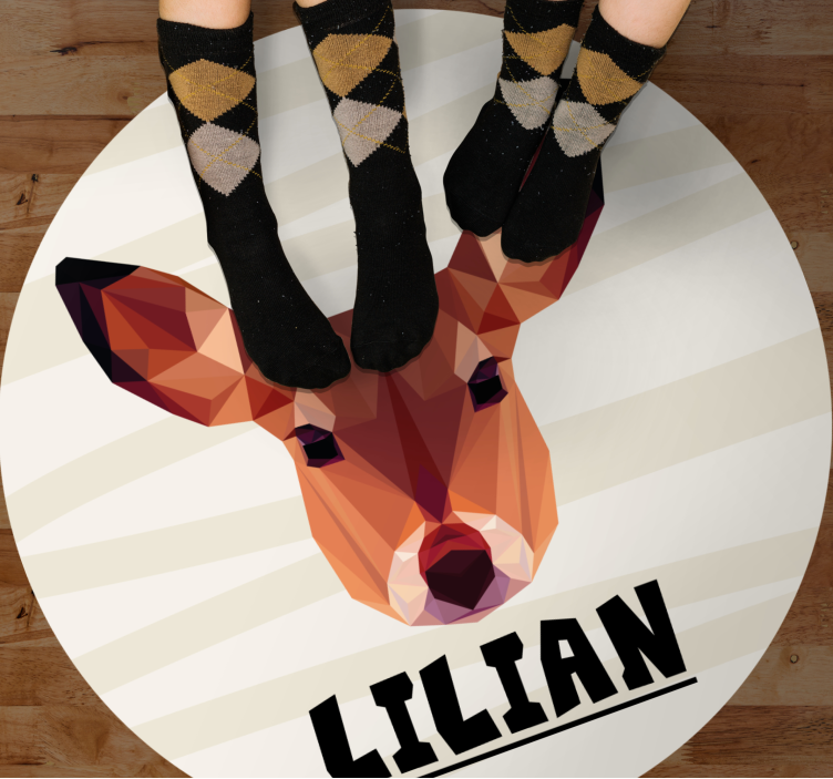 Přizpůsobitelný jelen Vinylový koberec se jmény - TenStickers