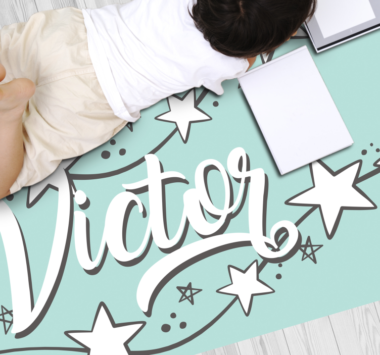 Přizpůsobitelný stardust Vinylový koberec se jmény - TenStickers