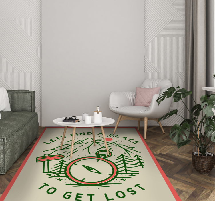 Prozkoumat dobrodružný kompas Vinylový koberec s frázemi - TenStickers