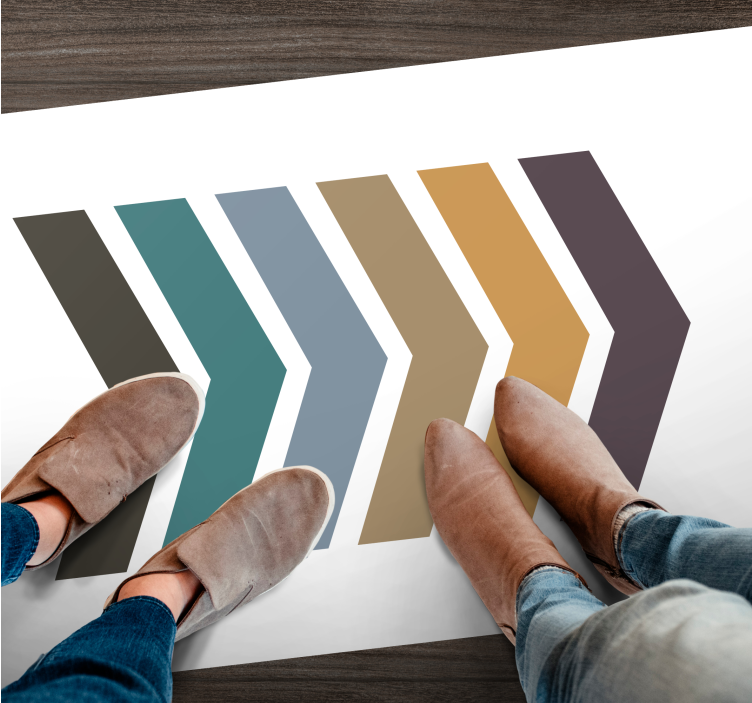 Pruhy s chevronovým vzorem Minimalistický vinylový koberec - TenStickers