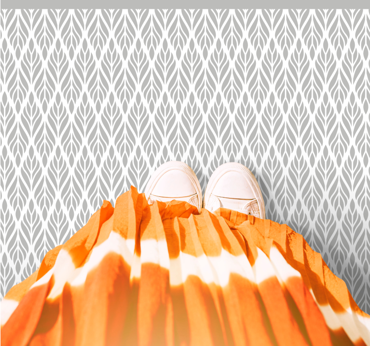 Etnický květinový šedý vzor vintage koberec - TenStickers