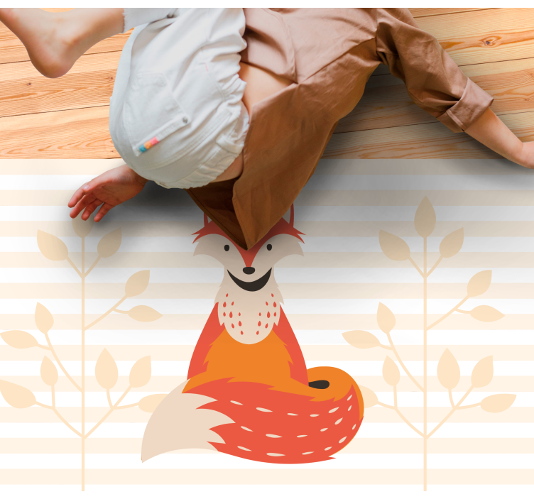 Roztomilá liška ilustrace Vinylový koberec pro děti - TenStickers