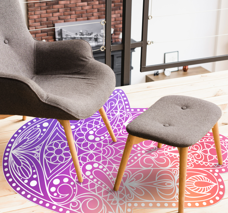 Ruční design mandaly Mandala vinylový koberec - TenStickers