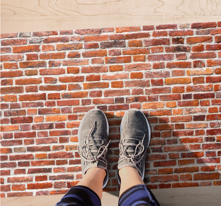 Rustikální červený vzhled Vinylový koberec s efektem kamene - TenStickers