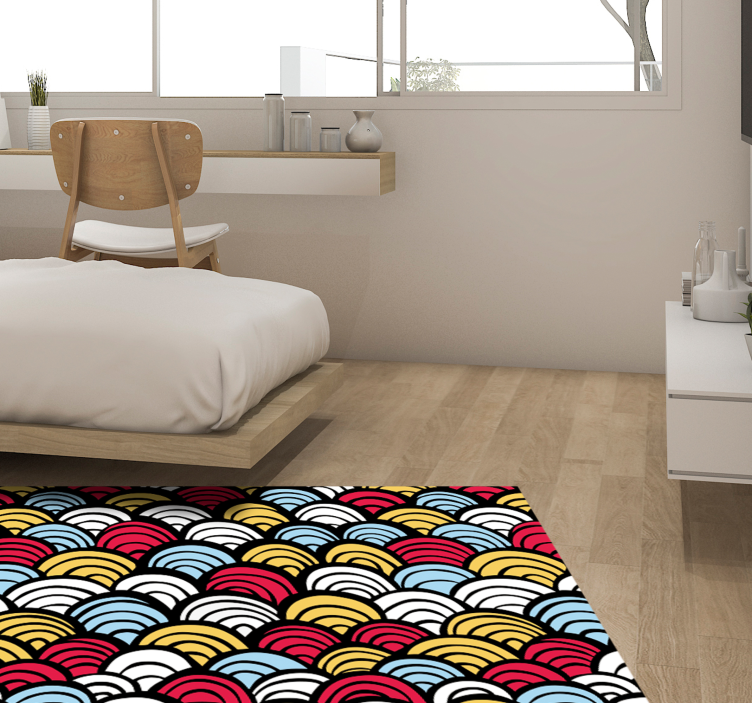 Rybí šupiny vinylový koberec se zvířecím potiskem - TenStickers