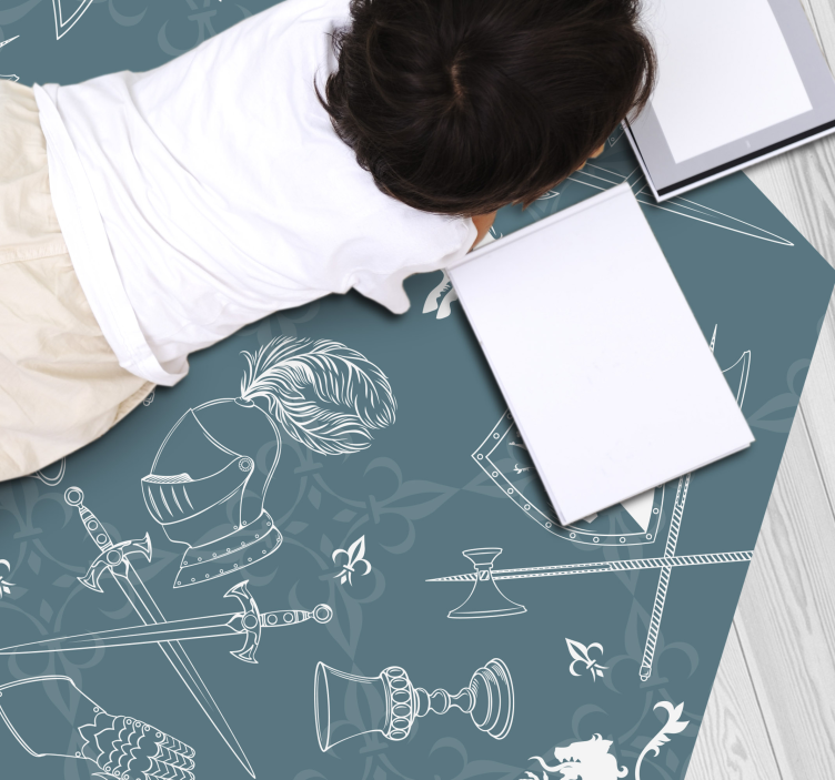 Rytíř vzor bezešvé zvířecí koberec - TenStickers